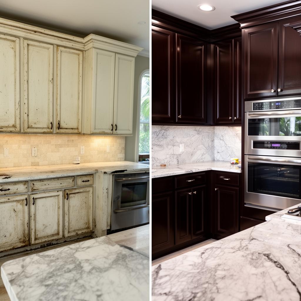 Luxury Kitchen Cabinet Refinishing Tampa - Upscale Home Cabinet Restoration 813